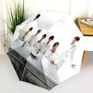 BTS 1 (18) New printed universal umbrella, automatic folding umbrella, portable foldable travel umbrella, outdoor umbrella, Black Friday, Christmas, and birthday gift.