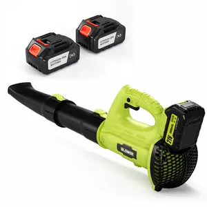 Violent Leaf Blower, 21V Electric Cordless Leaf Blower with 2 Batteries and Charger, 2 Speed Mode, Lightweight Leaf Blowers for Blowing Leaves, Patio Cleaning, Lawn Care and Dust