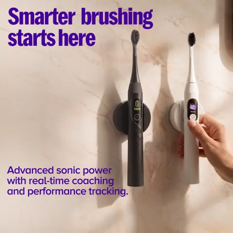 Pro 2.0 Sonic Toothbrush - Smart Pressure Sensor, 9-Month Battery Life, LED Display, Deep Cleaning