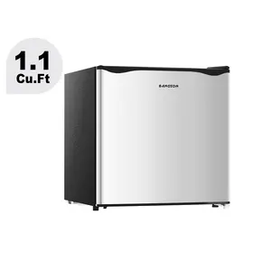 BANGSON 1.1 Cu.ft Small Upright Portable Freezer - 18.5x18x19.1" Single Door Mini Fridge, Freestanding, Adjustable Thermostat, Energy-Efficient, Quiet Operation, Compact for Small Spaces
