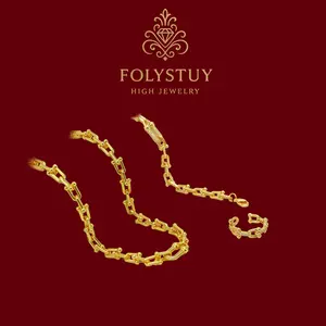 [8mm, 18-20inches Paperclip Set]【FOLYSTUY (Y154)】Paperclip  Chain Link Necklace Set for Men and Women Unisex with Lobster Clasp