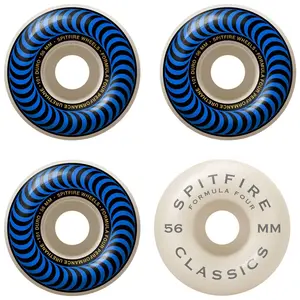 Spitfire Wheels F4 Classics 101A Blue/White 56mm
