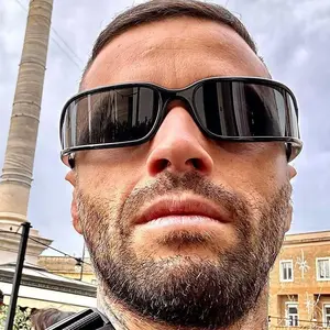 American Retro Vintage Futuristic Curved Sunglasses Women's Trendy Millennial Hot Girl Hip Hop Cycling Sun Glasses Oversized Aviator with UV Protection olardria sunglasses waste airport travel accessory wrap  around   summer  unisex  Heptagram Sunglasses