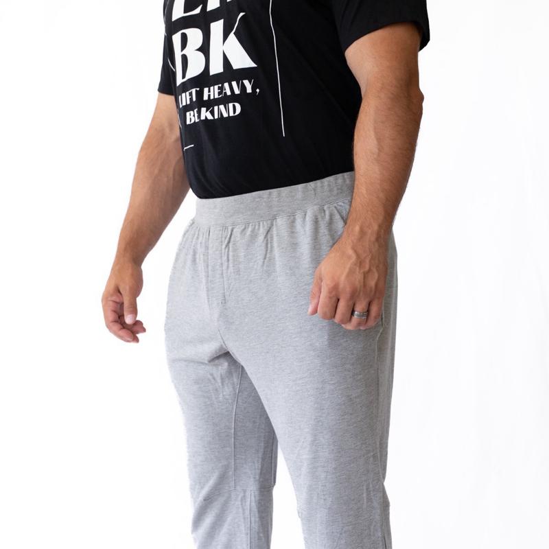 LHBK Bracket Joggers Grey Unisex Mid Rise Sweatpants with Interior Drawstring & Side Pockets True to Size Athleisure Fit