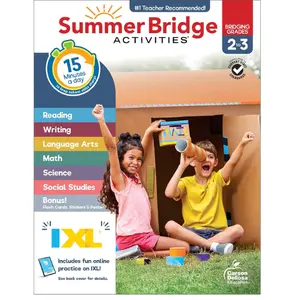 Summer Bridge Activities 2nd to 3rd Grade Workbooks, Activity Book With Math, Language Arts, Reading Comprehension, Science, Social Studies, Writing, Fitness, Flash Cards, eBook, Stickers and More