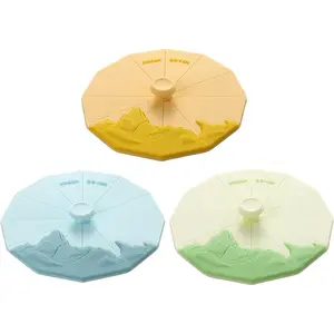 Cup Covers (Set of 3) , Multicolored   for Mugs, Cups, Flexible Mug Covers,Hot Cup  for Coffee &