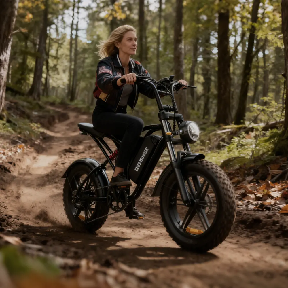 【2026 Deepower】S20 1500W PEAK Electric Bike, 48V 25AH Large Removable Battery E Bike, 28MPH, 40-70 Miles Max Range, 20" Fat Tire Ebikes for Adults, Adult Electric Bicycles for Long Commutes