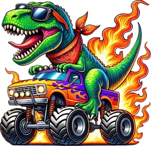 DTF Transfer – EX Dino Truck Multi Sizes DTF Transfer – EX Dino Truck Multi Sizes