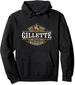 Gillette Wyoming Western Cowboy Design Novelty Souvenir Pullover Hoodie - Hannahgu Shop 22B0BZPH9QSL