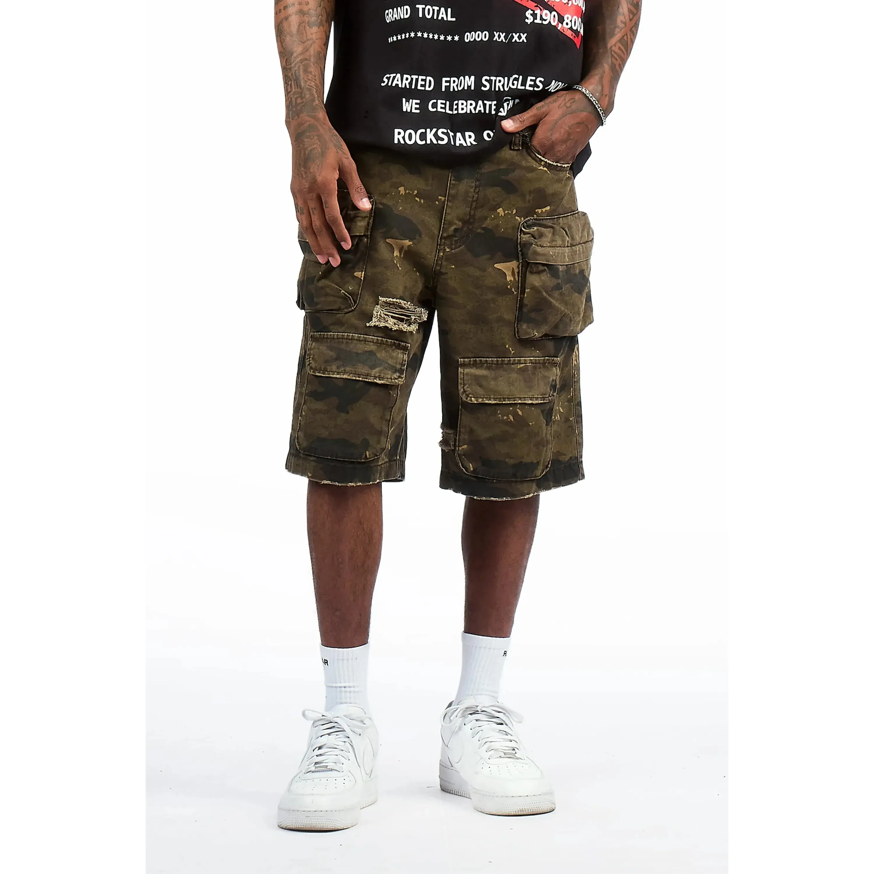 Savion Camo Denim Short