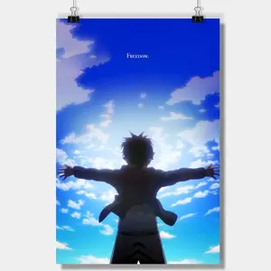 Eren Yeager Freedom Poster (Attack on Titan) Poster Anime, Poster decor Room