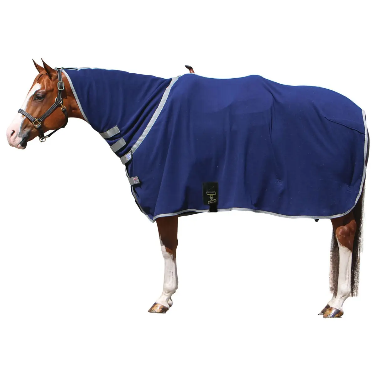 Contour Fleece Horse Cooler, Western Performance Anti-Sweat Sheet for Shows & Barn with Adjustable Girth Strap & Halter Tab, D-Ring At Wither, Horsewear & Bandaging, Keeps Horse Comfortable And Dry, Reinforced Binding, Saddle Horn Hole
