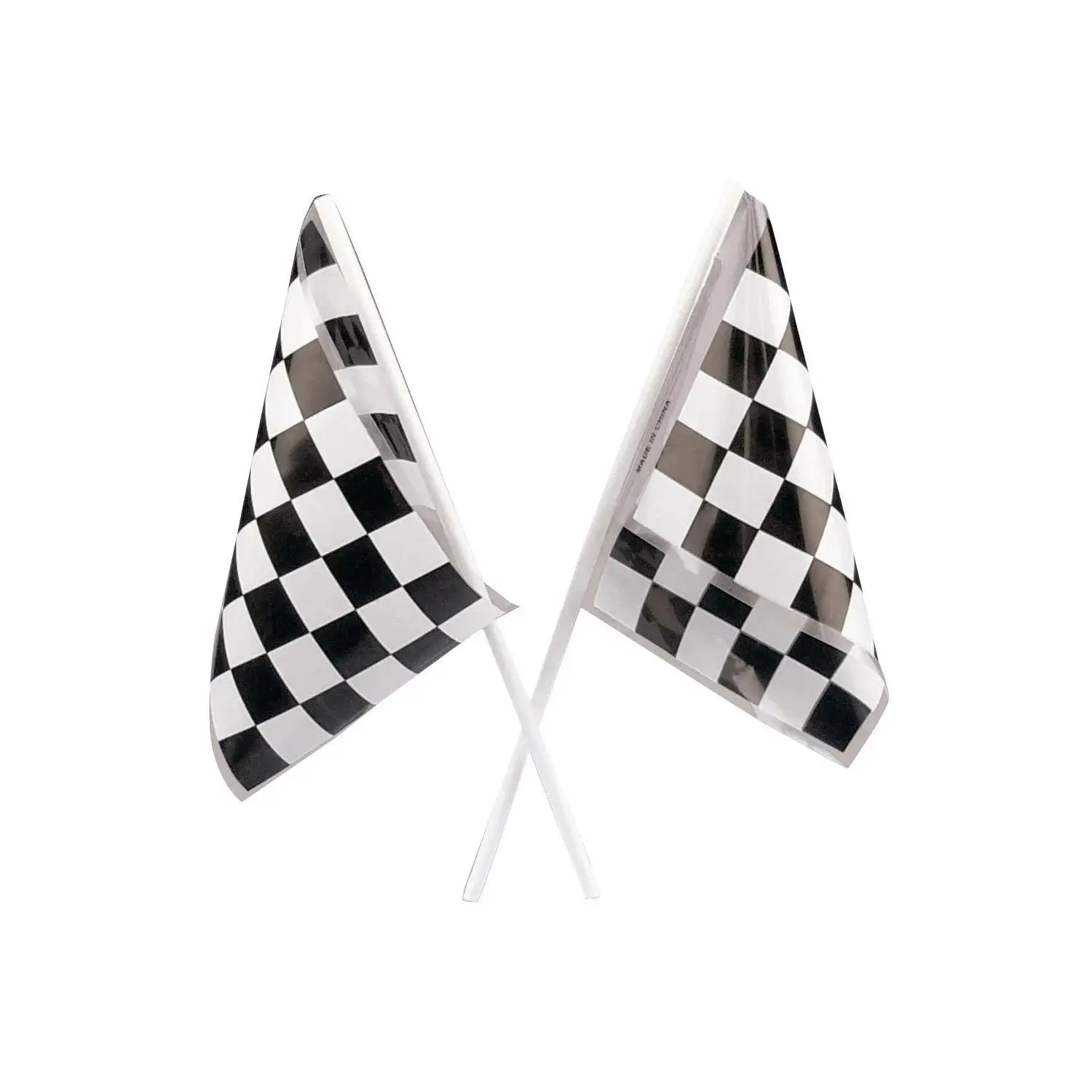 6" x 4" Black & White Checkered Flags - 72 Pc.