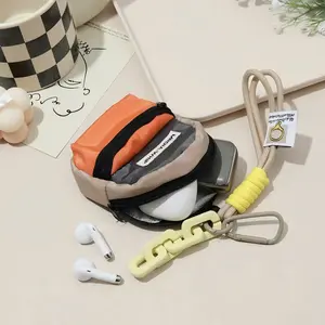 Dopamine Portable Mini Coin Earphones Purse, 1 Count Cute Key Storage Bag, Phone Case Clip, Anti-loss Rope, Suitable for Storing Change, Keys, Headphones, Home Organizer for Home & Travel