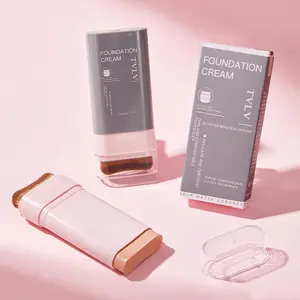 Long Lasting Concealer Cream with Brush, Waterproof Concealer Stick, Lightweight Smooth Concealer Cream, Full Coverage Flawless Makeup Cream, Foundation