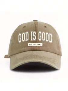 [GOD IS GOOD" Baseball Cap] Lightweight Adjustable Unisex "GOD IS GOOD" Print Washed Baseball Cap |     Dad Hat For Outdoor Sports, Fishing, Party |     Simple Fashion