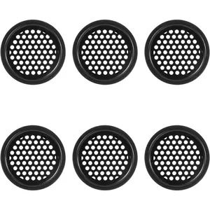 Soffit Vents Round Vent Cover, 6 Pcs 53mm/ 2inch Air Vents Stainless Steel Black Soffit Louver Vent Mesh Hole for Kitchen Bathroom Wardrobe Cabinet