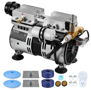 【Summervibes】VEVOR Pond Aerators, 5.2CFM Aeration System for Lakes up to 3 Acres, 3/4 HP Air Compressor, 2 Diffusers & Two 100' Weighted Tubings, Outdoor Pond Aeration Pump for Deep Water Oxygen Circulation