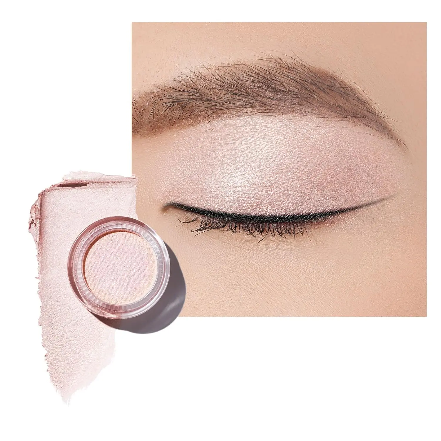 Vegan Cruelty-Free Shimmer Cream Eyeshadow (02 No Burden, 6g) - Waterproof, Durable, Lightweight, Moisturizing, Natural Makeup Formula