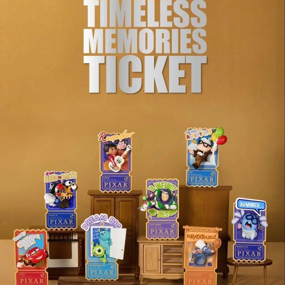 Disney Pixar 40th Anniversary "Timeless Memories Ticket" Series Fridge Magnet Blind Box – Cute Collectible Magnet, Perfect Gift for Pixar Fans, Adorable Kitchen Decor Featuring Iconic Movie Ticket Designs!