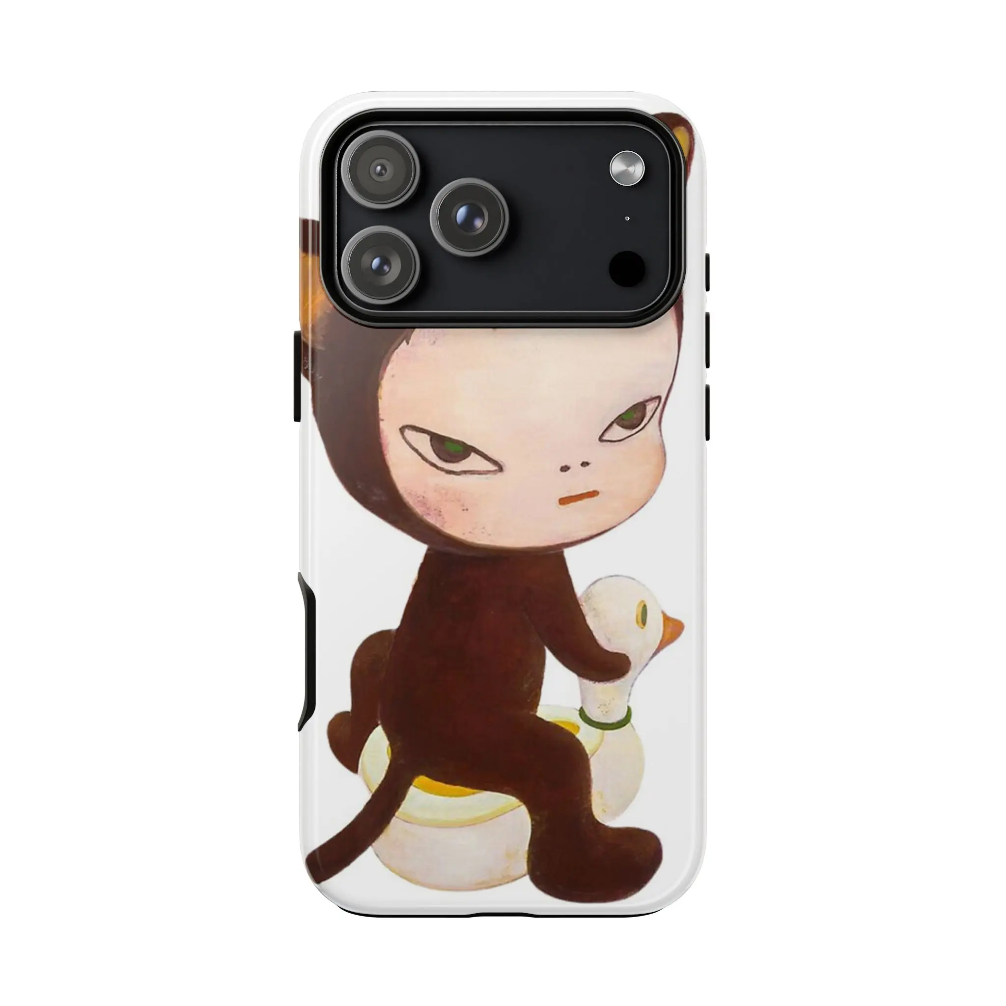 Yoshitomo Nara Inspired Tough iPhone Case – Fighting Bunny, Devil