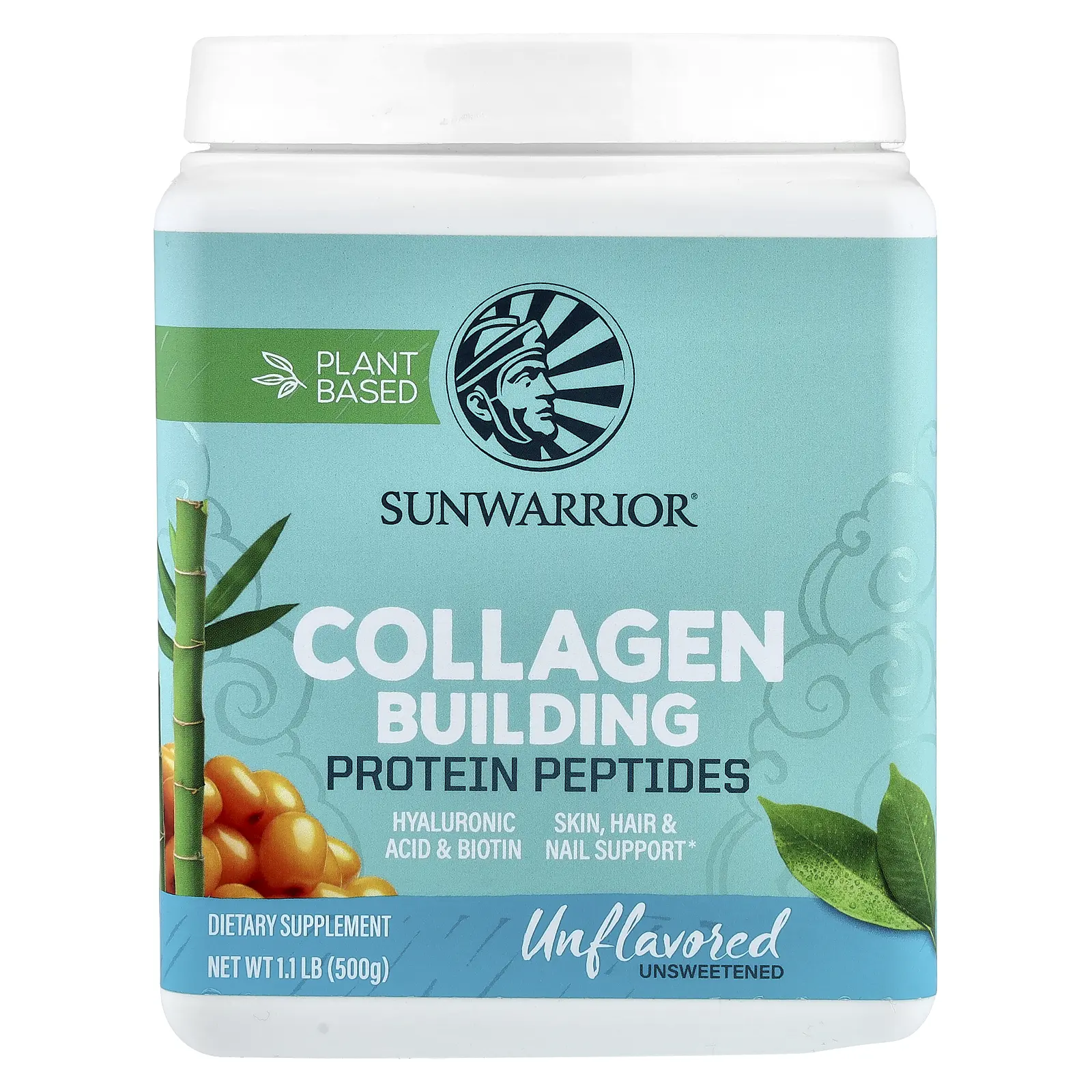 Sunwarrior Collagen Building Protein Peptides, Unflavored, 1.1 lb (500 g)