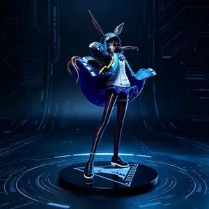 One Piece Arknights Amiya Figure, Iconic Action Pose with Rhode Island Base,Arknights Amiya Action Figure, Premium Edition for Fans & Collectors,Amiya Arknights Statue, With Rhode Island Logo Base and Signature Pose