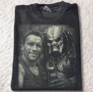 Funny Predator Graphic Tee, Hang over Tee, Movies Tee, Unisex Meme Cringe Funny Dumb Shirt, Gift, Menswear Womenswear Streetwear Cotton Comfort