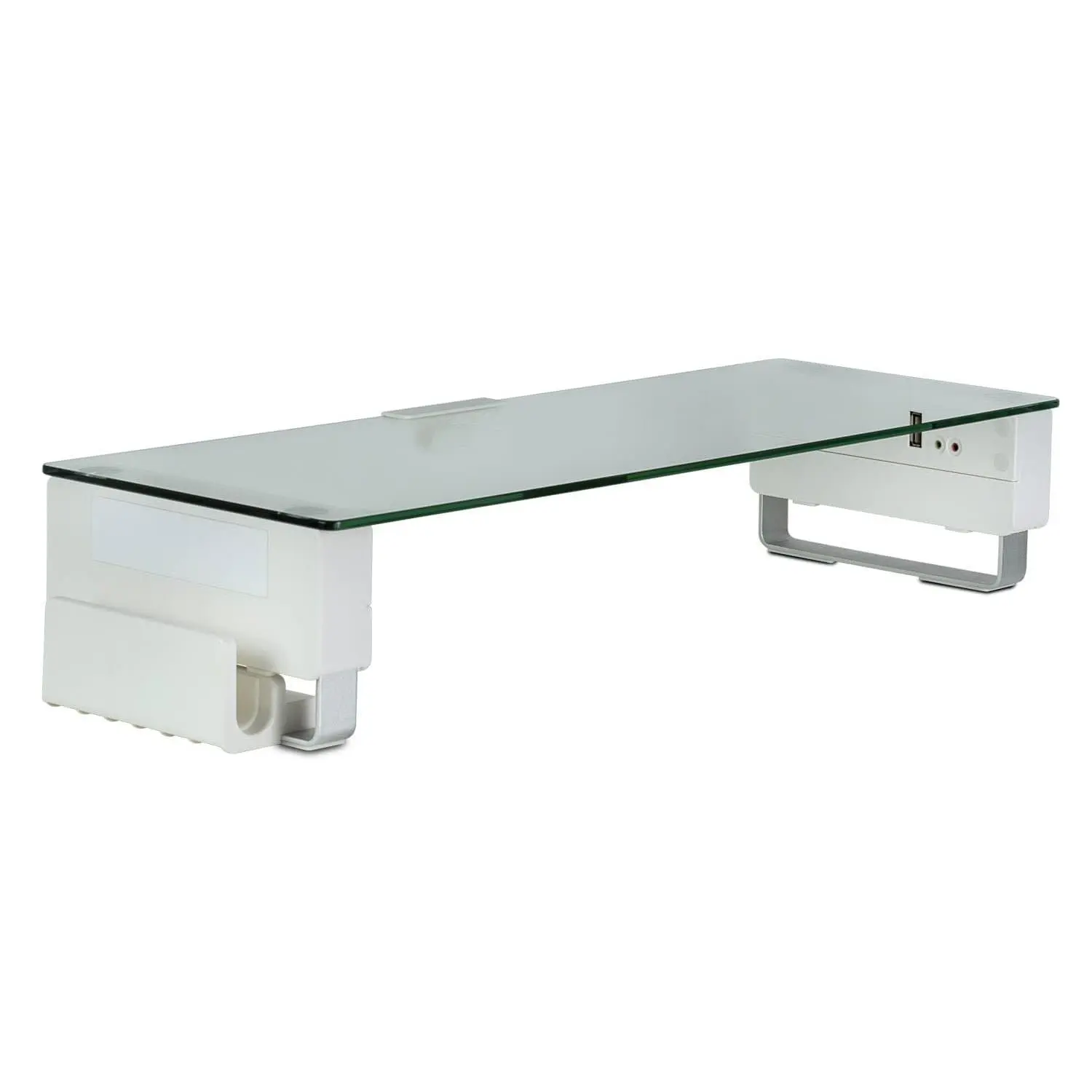 Tempered Glass Monitor Stand with USB