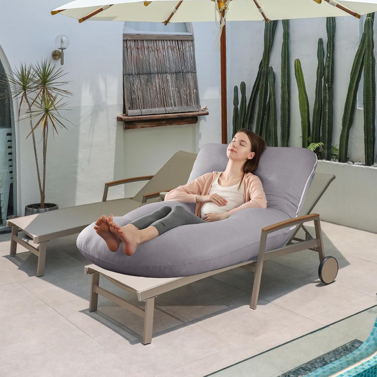 Pregnancy Pillow for Sleeping, Full Body Support for Back, HIPS & Belly - 57 Inch Maternity Pillow with Machine Washable Cover | Maternity Essential