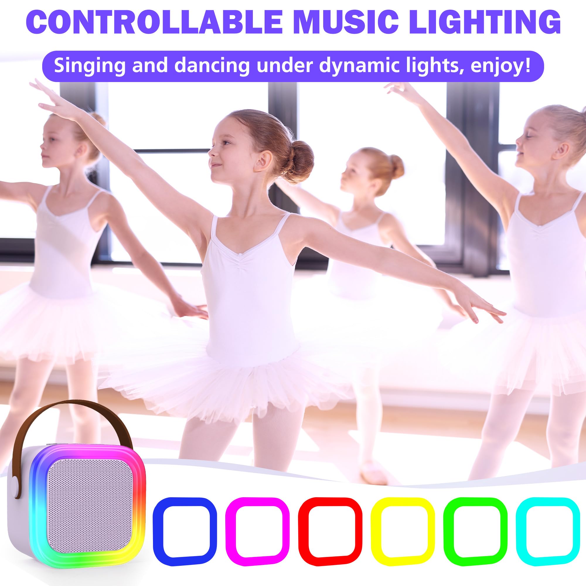 Mini Karaoke Machine for Kids & Adults, Portable Bluetooth Speaker with 2 Wireless Mics, 2026 Top Birthday Gifts for Girls Boys 3-8+ Years Old Toddler Toys Mini Karaoke Machine for Kids & Adults, Portable Bluetooth Speaker with 2 Wireless Mics, 2026 Top Birthday Gifts for Girls Boys 3-8+ Years Old Toddler Toys