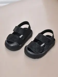 Velcro Sandals, Toe Protection Wraparound Design, Comfortable Non-Slip Summer for Kids, Pu Sandals, Lightweight Sandals