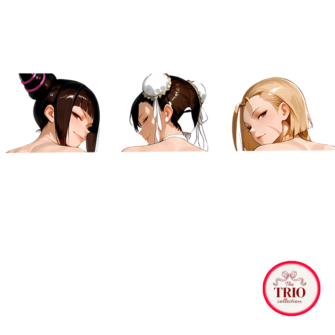 Legendary Female Fighter Trio Anime Vinyl Sticker Waterproof Decal Martial Heroine Group Laptop Water Bottle Gift