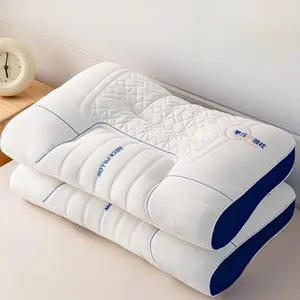 Comfortable Sleep Pillow Inserts Pair Ergonomic Latex Neck Support High Low Pillow Perfect for Students and Adult