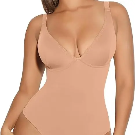 Sleeveless Deep-V Neck Dark Skin