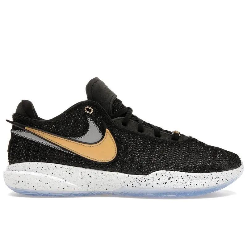 Nike Men's LeBron 20 Black Metallic Gold Basketball Shoes, from StockX