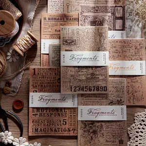 240 Sheets (8 Packs) Literary Newspaper Series Scrapbook Paper, Journaling Scrapbooking Supplies Craft Paper Kits Vintage Room Decor Posters Decoupage Paper Ephemera for Junk Journals Bullet Journal Card Making Decorative Background