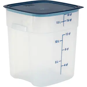 18 Quart (QT) Food Storage Container with Lid (Restaurant Grade) - for Food Prep, Commercial Kitchen, Pet and Dog Food Container (Translucent)