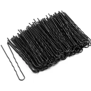 50Pcs Black Hair Styling Pins for Women Girls, U Shaped Hairpins for Hair Bun Updo Twist French Hairstyle Braids,Pin Curls Accessories for Daily Professional Salon Use