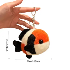 Lucky Koi Fish Plush Keychain, Cute Couple Bag Charm, Perfect Best Friend Gift