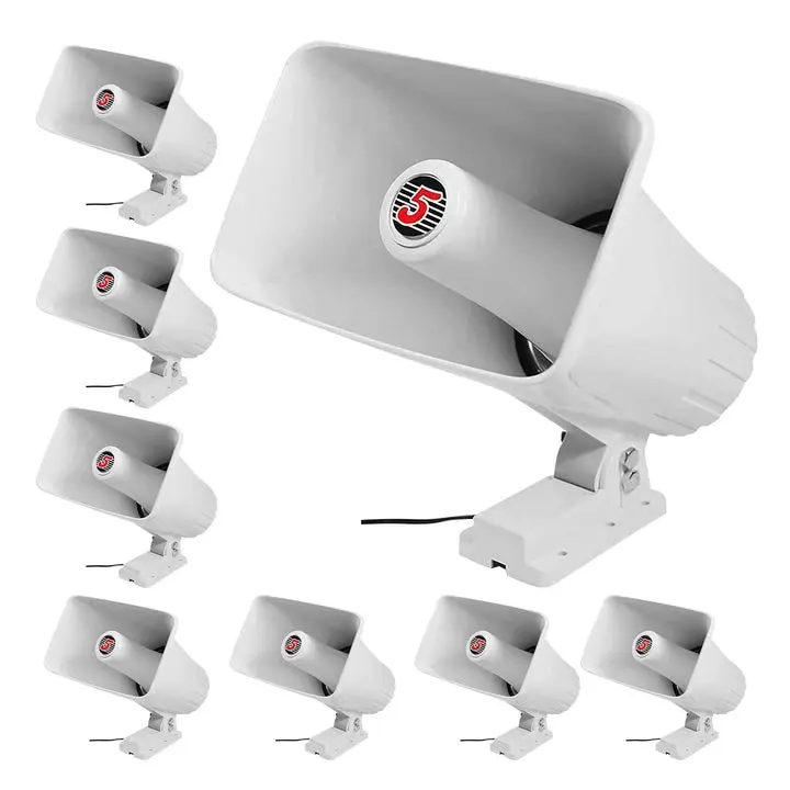 5 Core 8-Inch Adjustable PA Horn Speaker, 250W Loud Audio, 8Ohm, All-Weather for Indoor & Outdoor Car Audio Use