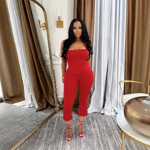 summer spring clothes Fitness Women's Set Sleeveless Halter Tops and Calf-Length Flare Pants 2025 Summer Two 2 Piece Sets Outfit Tracksuits