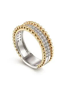 Fashion Colorblock Artificial Zircon Decorated Ring, Fashion Jewelry for Party, Daily Clothing Decor, Trendy All-match & Exquisite Jewelry for Birthday Gift, Statement Rings
