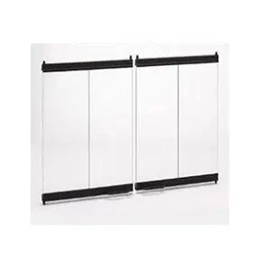 Majestic DM6036 Original Bi-Fold Glass Heatilator Doors with Trim Kit, Black