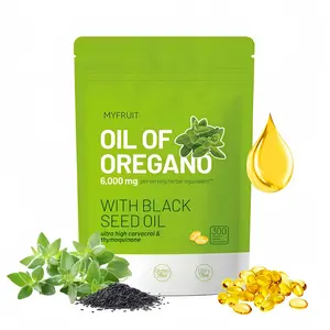 3x Oil of Oregano Softgels | 6000mg Oregano Oil with 200mg Black Seed Oil | Natural Antioxidants to Support Fitness | Gluten-Free | 300 Capsules