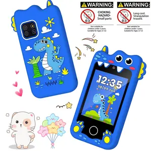 Children Music Phone with Audio Player Voice Recorder Story Learning ABC National Buildings Habits Flashlight