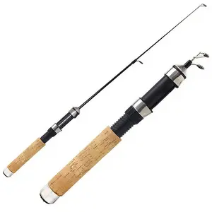Portable three-section ice fishing rod with adjustable length of 25-60 cm. Winter ice fishing shrimp spinning casting design. Non-slip grip high sensitivity fishing gear suitable for ice fishing. Folding storage is lightweight and durable Fishing Poles