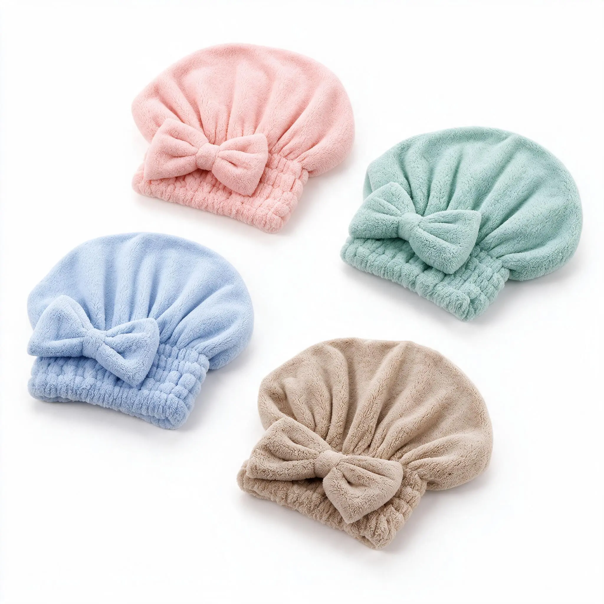 Coral Fleece Hair Drying Cap, Absorbent Bathroom Shower Cap for Home Use