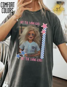 Stressed Baseball Mom Barbie Comfort Colors Tee