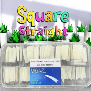 Square Natural Straight Tips